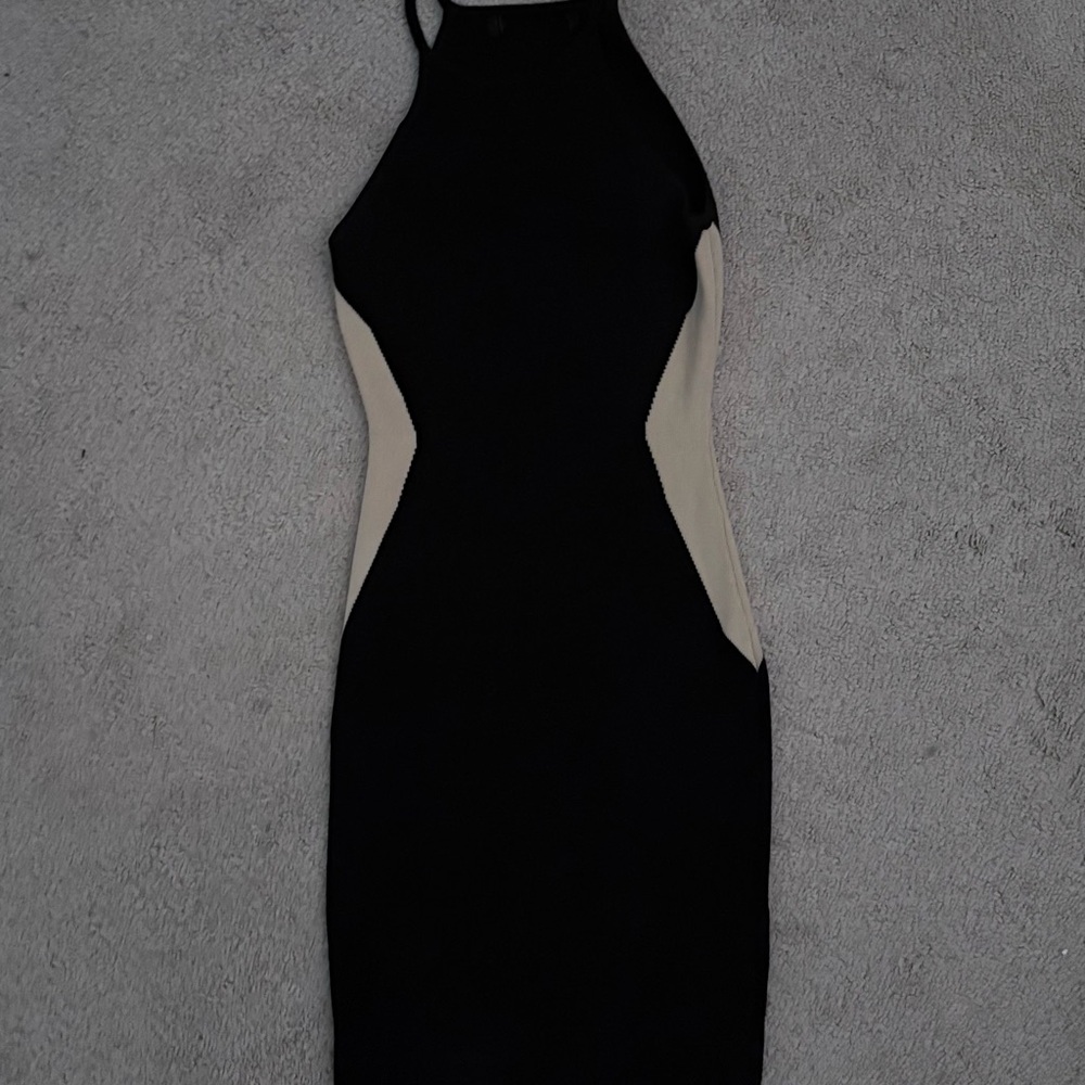 Elegant Black and Cream Women's Dress